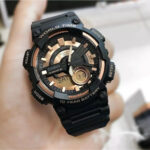 Black Rose Gold Sports Watch - Image 2