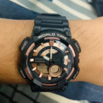 Black Rose Gold Sports Watch - Image 3