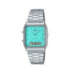Turquoise Dial Analog Digital Vintage Watch