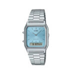 Sky Blue Analog Digital Steel Watch