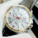 Silver Dial Brown Leather Multifunction Watch - Image 2