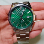 Green Dial Stainless Steel Date Watch - Image 3