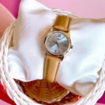 Silver Dial Beige Leather Ladies Watch - Image 3