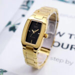 Black Dial Gold Bracelet Ladies Watch - Image 2