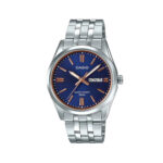 Blue Dial Stainless Steel Day Date Watch